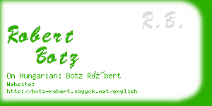 robert botz business card